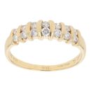 9ct Yellow Gold 0.50ct Brilliant Cut Diamond Two Row Ring