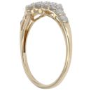 9ct Yellow Gold 1.00ct Brilliant Cut Diamond Cluster Ring