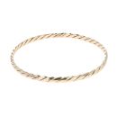 9ct Yellow Gold Patterned Twist Bangle