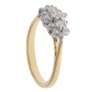 18ct Yellow Gold 0.33ct Brilliant Cut Diamond Cluster Ring