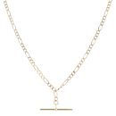 9ct Yellow Gold Figaro T-Bar Chain 20"