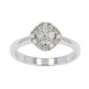 9ct White Gold 0.32ct Diamond Cluster Ring by Anya Belle