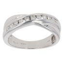 18ct White Gold 0.25ct Diamond Crossover Ring