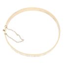 9ct Yellow Gold Patterned Bangle With Safety Chain