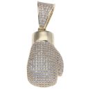 9ct Yellow Gold Cubic Zirconia Boxing Glove Pendant