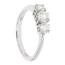 18ct White Gold Diamond Trilogy Ring by Anya Belle