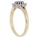 9ct Yellow Gold Cubic Zirconia Cluster Ring