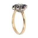 18ct Yellow Gold 0.25ct Diamond And Sapphire Cluster Ring