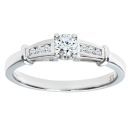 9ct White Gold 0.25ct Diamond Engagement Ring