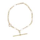 9ct Yellow Gold Fancy T-Bar Bracelet 7.5"