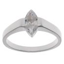 Silver Cubic Zirconia Single Stone Ring By Icesia