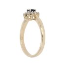 9ct Yellow Gold 0.10ct Diamond And Sapphire Cluster Ring