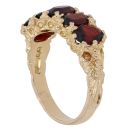9ct Yellow Gold Garnet Five Stone Ring
