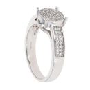 9ct White Gold Cubic Zirconia Cluster Ring