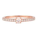 Rose Gold Plated Sterling Silver Cubic Zirconia Stacking Ring