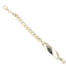Children's 14ct Yellow Gold Curb ID Bracelet 6"
