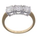 18ct Yellow Gold 1.54ct Brilliant Cut Diamond Trilogy Ring