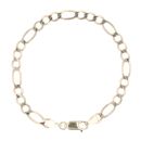 9ct Yellow Gold Figaro Bracelet 8"