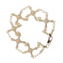 9ct Yellow Gold Cross Link Bracelet 8"