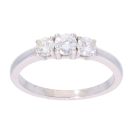 9ct White Gold 0.50ct Diamond Trilogy Ring
