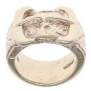 9ct Yellow Gold Patterned Double Buckle Ring