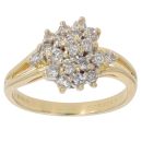 18ct Yellow Gold 0.40ct Brilliant Cut Diamond Cluster Ring
