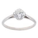 Palladium 0.85ct Brilliant Cut Diamond Solitaire Ring