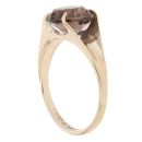 9ct Yellow Gold Smoky Quartz Single Stone Ring