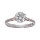 18ct White Gold 1.00ct Diamond Solitaire Ring