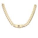 14ct Yellow Gold Monaco Curb Edge Plain Lock Chain 24"
