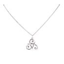 9ct White Gold Tribal Pendant and Chain 20"