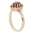9ct Yellow Gold Garnet Cluster Ring