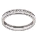 9ct White Gold 0.25ct Brilliant Cut Diamond Half Eternity Ring