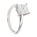18ct White Gold 2.00ct Princess Cut Diamond Solitaire Ring