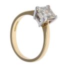 18ct Yellow Gold 1.50ct Princess Cut Diamond Solitaire Ring