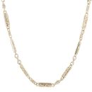 9ct Yellow Gold Patterned Bar Link Fancy Chain 18"