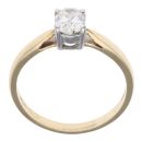 18ct Yellow Gold 0.50ct Oval Cut Diamond Solitaire Ring