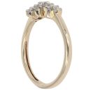 9ct Yellow Gold 0.20ct Diamond Cluster Ring