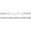 Sterling Silver Solid 3.5mm Byzantine Chain Necklace