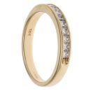 18ct Yellow Gold 0.55ct Princess Cut Diamond Half Eternity Ring