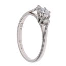 18ct White Gold 0.50ct Brilliant Cut Diamond Trilogy Ring