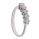 18ct White Gold Brilliant Cut 0.50ct Diamond Five Stone Ring