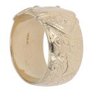 9ct Yellow Gold Patterned Buckle Ring