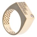 14ct Yellow Gold Cubic Zirconia Signet Ring
