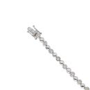 9ct White Gold 1.25ct Brilliant Cut Diamond Bracelet 7.5"