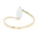 9ct Yellow Gold Created Opal Single Stone Ring
