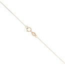 9ct Yellow Gold 0.05ct Diamond And Opaque Blue Gemstone Pendant And Chain 18"