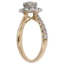18ct Yellow Gold 1.01ct Brilliant Cut Diamond Cluster Ring