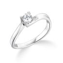 9ct White Gold 0.25ct Diamond Solitaire Ring