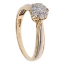 18ct Yellow Gold 0.26ct Brilliant Cut Diamond Cluster Ring